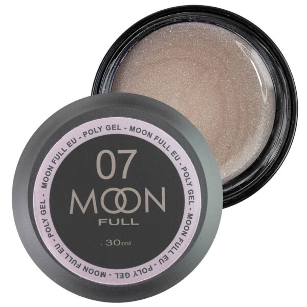 moon full - Полігель для нарощування Poly Gel №07 молочна бронза із шиммером, 30 мл.