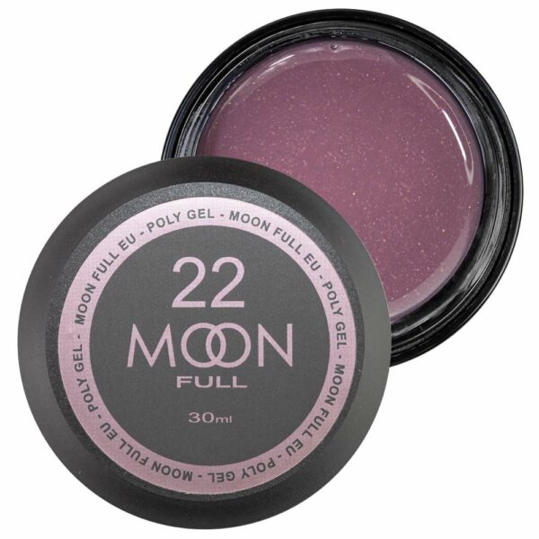 moon full - Полігель для нарощування Poly Gel №22 рожевий дим із шиммером, 30 мл.