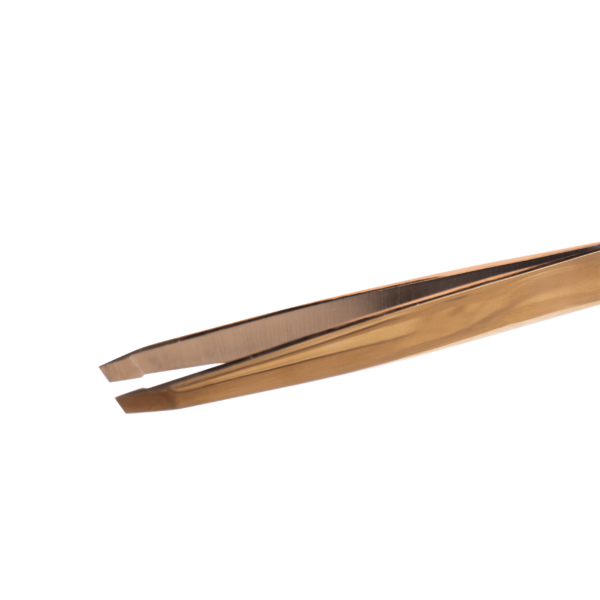 ZOLA - Professional tweezers for eyebrows GOLD (beveled) - פינצטה מקצועית לגבות זהב (משופעת) זולה - Image 2