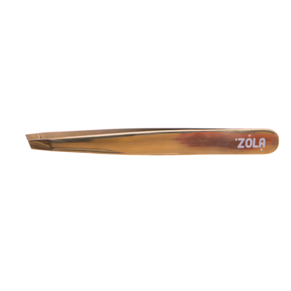ZOLA - Professional tweezers for eyebrows GOLD (beveled) - פינצטה מקצועית לגבות זהב (משופעת) זולה
