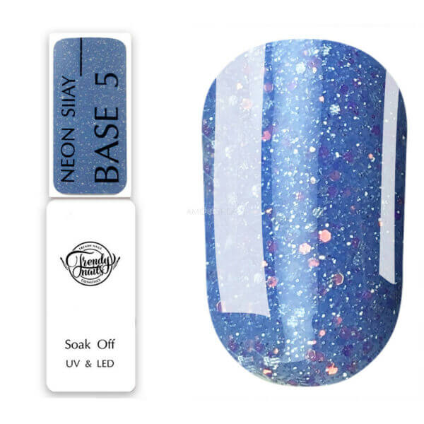 TRENDY - NEON SILAY BASE No.5, 8 ml - בייס נאון פלאש 8 מל - מס, 05