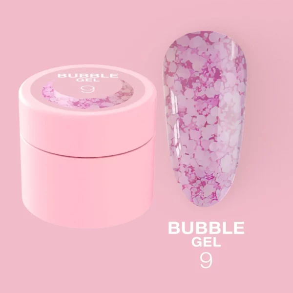 LUNA MOON - Блискітки для нігтів Bubble Gel №9 5ml