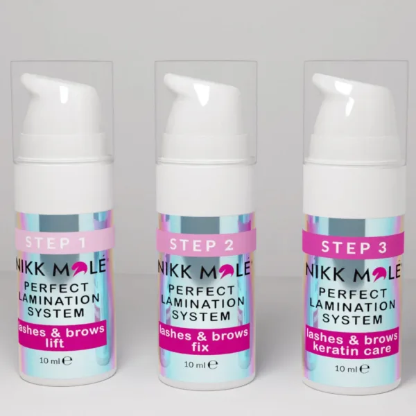 NIKK MOLE - Professional set 3 STEPS for laminating eyelashes and eyebrows - סט למינציה מקצועי 3 שלבים לריסים וגבות - Image 3