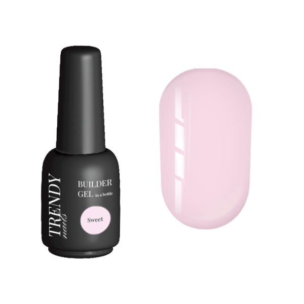 TRENDY - Builder Gel in a bottle Sweet 15 ml - ג'ל בנייה בקבוק 15 מל צבע ורוד חלבי