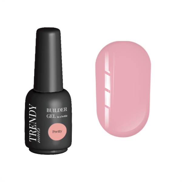 TRENDY - Builder Gel in a bottle Pretty 15 ml - ג'ל בנייה בקבוק 15 מל צבע ורוד פודרה
