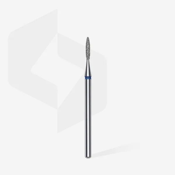 STALEKS - Diamond nail drill bit pointed flame blue EXPERT head diameter 1,6 mm / working part 8 mm  FA11B016/8 BLUE - Image 2
