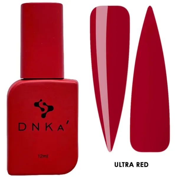 DNKA - Гель-лак для нігтів ULTRA RED (червоний, емаль), 12 мл