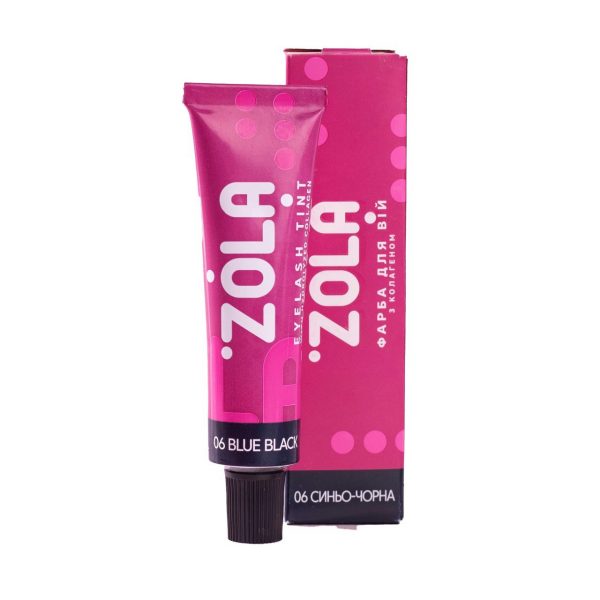 ZOLA - Eyelash Tint With Collagen (06 Blue Black) 15ml - צבע טינט לגבות 06 שחור כחול עם קולוגן 15 מל