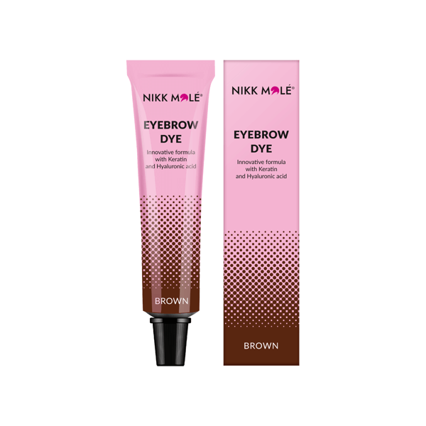Nikk Mole - Paint for eyebrows and eyelashes, tone Brown - צבע לגבות ולריסים בגוון חום