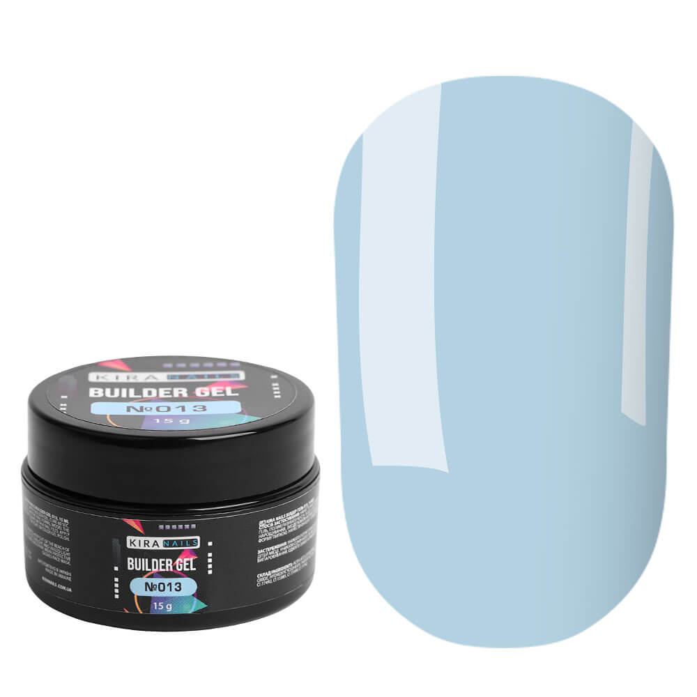 Kira Nails - Builder Gel 013, blue 30 g - ג'ל בנייה בילדר ג'ל כחול 30 גרם - 013
