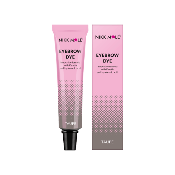 Nikk Mole - Paint for eyebrows and eyelashes, tone Taupe - צבע לגבות ולריסים בגוון אָפוֹר חוּם