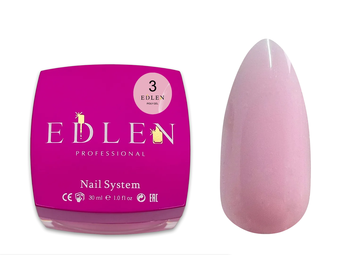 Полігель Poly gel Edlen 30 ml. №03