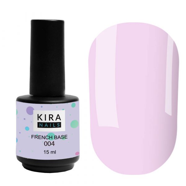 Kira Nails - French Base 004 (lilac), 15 ml - בייס פרנץ' סגול 15 מל 004