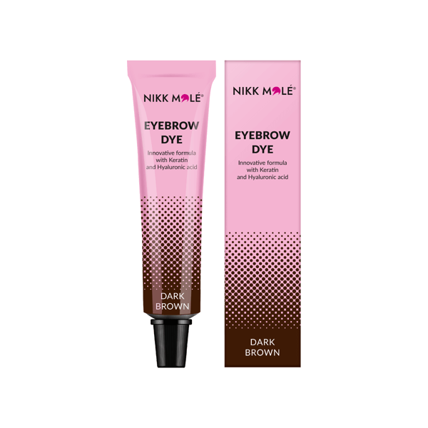 Nikk Mole - Paint for eyebrows and eyelashes, tone Dark Brown - צבע לגבות ולריסים בגוון חום כהה