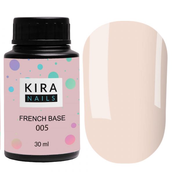 Kira Nails - French Base 005 (light beige), 30 ml - בייס פרנץ' בז' בהיר 30 מל 005