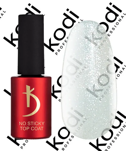 Kodi - No Sticky Top coat Sparkle (SILVER) 7ML - טופ נוצץ כסוף ללא נטרול 7 מל
