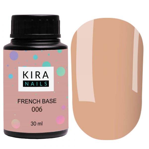 Kira Nails - French Base 006 (warm beige), 30 ml - בייס פרנץ' בז' חם 30 מל 006