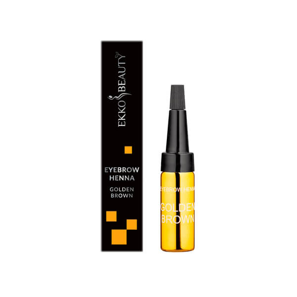 Ekko Beauty - Henna for eyebrows  (Golden Brown) - חינה לגבות צבע חום זהוב