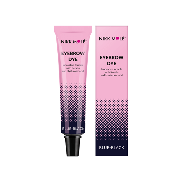 Nikk Mole - Paint for eyebrows and eyelashes, tone Blue-Black - צבע לגבות ולריסים בגוון כחול שחור