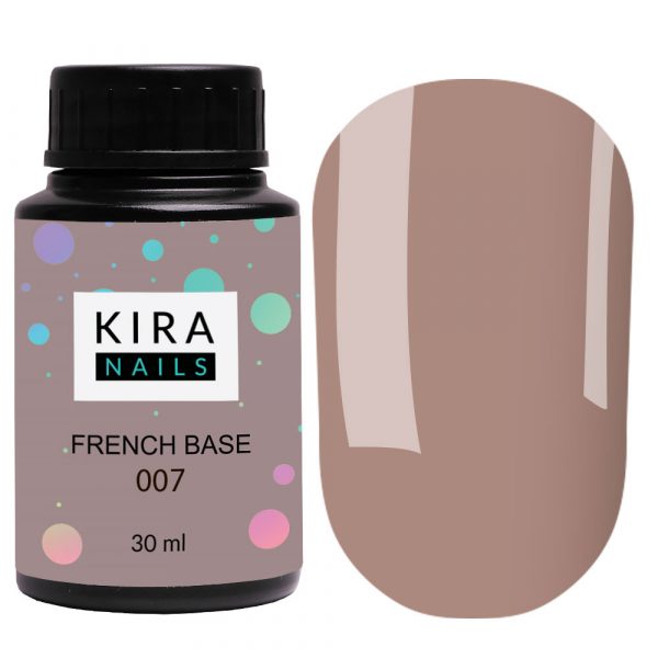Kira Nails - French Base 007 (cold light brown), 30 ml - בייס פרנץ' חום בהיר קר 30 מל 007