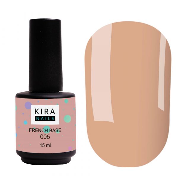 Kira Nails - French Base 006 (warm beige), 15 ml - בייס פרנץ' בז' חם 15 מל 006