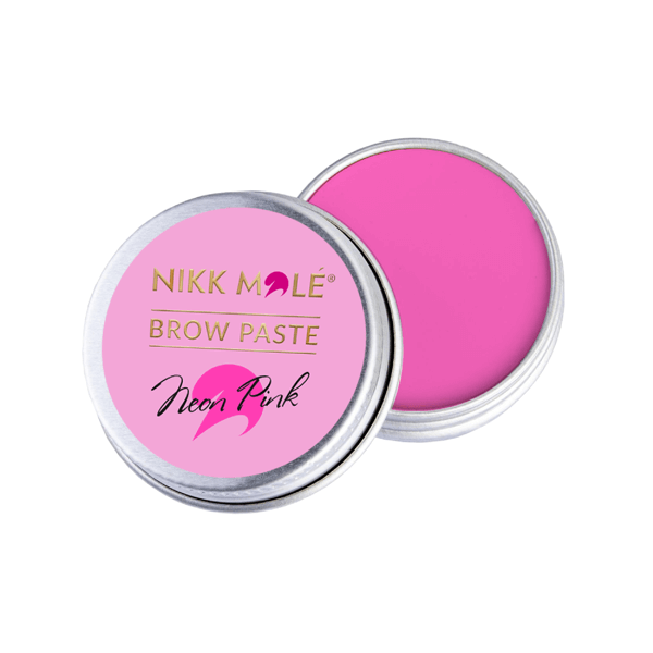 Nikk Mole - Neon Pink brow paste, 15g - משחת גבות פסטה ורוד ניאון, 15 גרם