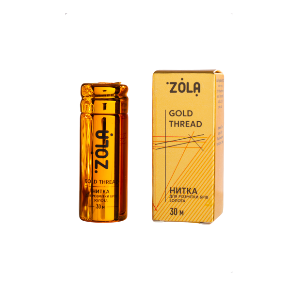 ZOLA - Thread for marking 30 m gold - חוט לסימון גבות 30 מ' צבע זהב