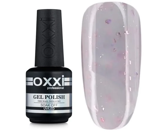 Камуфлююча база Lovely Base Oxxi Professional 2, молочний з рожевою поталлю та шимером, 15мл