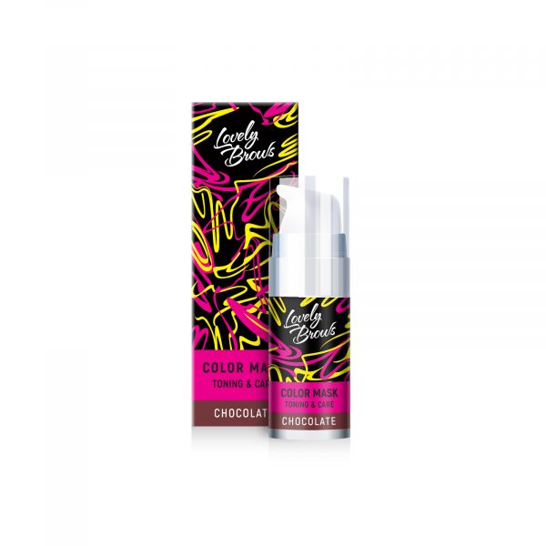 Lovely Brows - toner-mask for eyebrows, Chocolate tone - מסכת טונר של לגבות, גוון שוקולד
