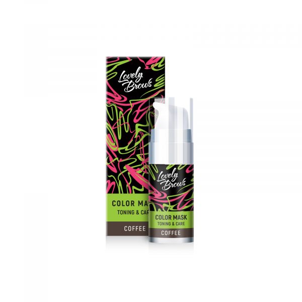 Lovely Brows - toner-mask for eyebrows, Coffee tone - מסכת טונר של לגבות, גוון קפה