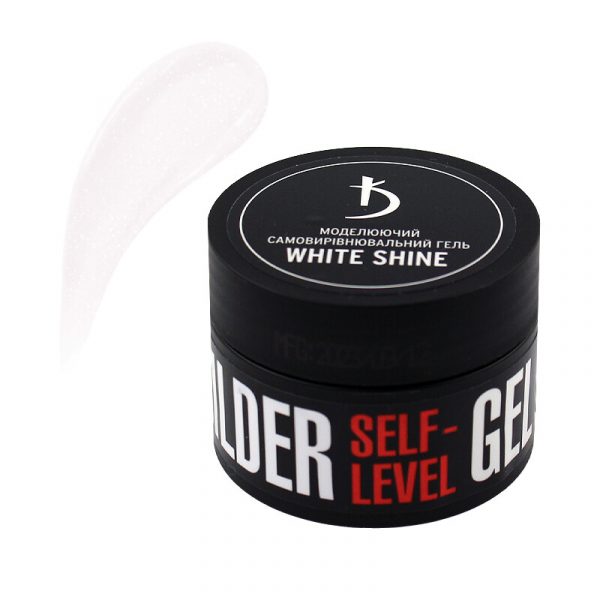 Kodi - Modeling Builder self-level gel, 30 g (shade: White Shine) - ג'ל בנייה בילדר 30 מל גוון - לבן  שימר - Image 3