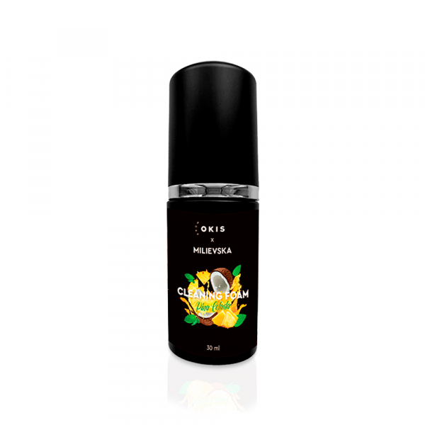 OKIS - Cleansing foam for eyebrows and eyelashes Pina Colada & MILIEVSKA 30 ml - קצף ניקוי לגבות וריסים פינה קולדה 30 מ"ל
