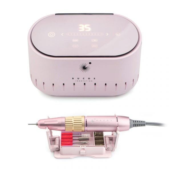 BUCOS  - NAIL DRILL X3 PRO MILLING MACHINE. 35,000 REVOLUTIONS/MIN. LIGHT PINK - מכונת שיוף NAIL DRILL X3 PRO. 35,000 סיבובים לדקה. ורוד בהיר