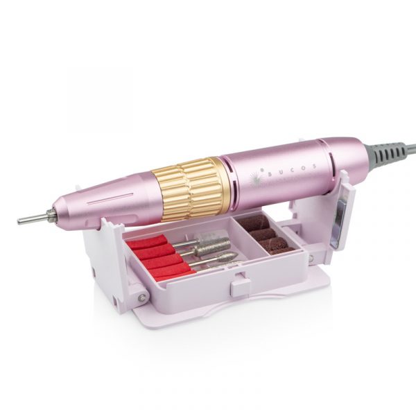 BUCOS  - NAIL DRILL X3 PRO MILLING MACHINE. 35,000 REVOLUTIONS/MIN. LIGHT PINK - מכונת שיוף NAIL DRILL X3 PRO. 35,000 סיבובים לדקה. ורוד בהיר - Image 3