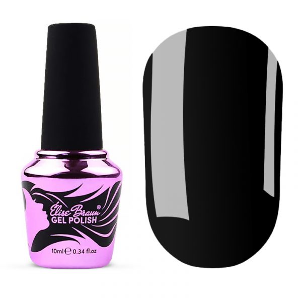 Elise Braun - gel polish ULTRA BLACK BUTTERFLY 10ML - שחור אולטרה באטרפליי לק ג'ל 10 מל