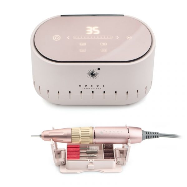 BUCOS - NAIL DRILL X3 PRO MILLING MACHINE. 35,000 REVOLUTIONS/MIN. POWDER COLOR - מכונת שיוף NAIL DRILL X3 PRO. 35,000 סיבובים לדקה. צבע פודרה