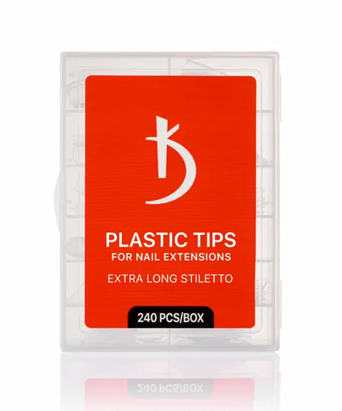 KODI - Plastic tips for extensions EXTRA LONG STILETTO (240 pcs/pack) - טיפסים לבנייה מפלסטיק סטילטו ארוכות 240 יחידות