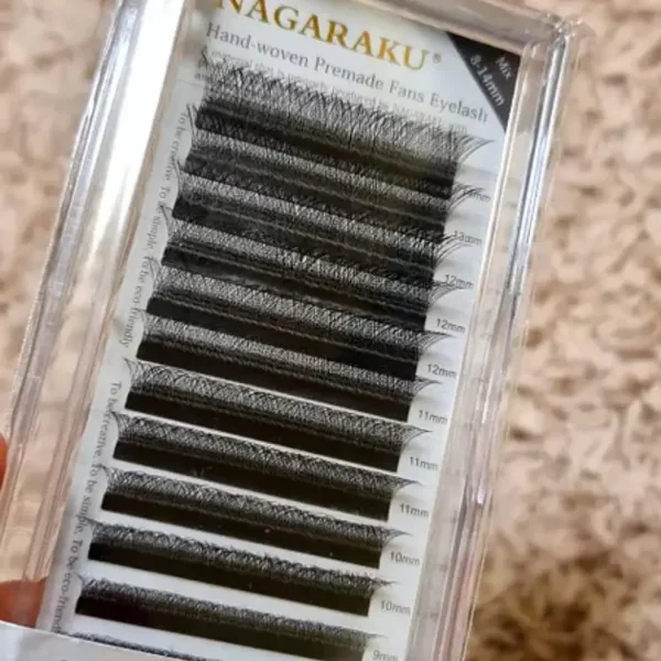 Nagaraku - Nagaraku eyelashes (3D) W - bend C 0.07 mix (8-15mm) bundles mix - ריסים (3D) W - כיפוף C 0.07 תערובת (8-15 מ"מ) מיקס חבילות - Image 2