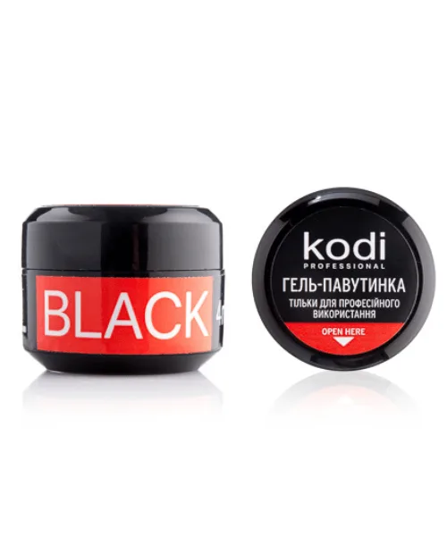 kodi - Cobweb gel for nails Spider gel, 4 ml (color: black) - ספיידר ג'ל 4 מל צבע שחור