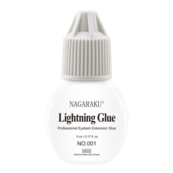 NAGARAKU - Lightning Glue No. 001 (0.5-1 sec), 5 ml - דבק להארכת ריסים חזק במיוחד 0.5-1 שניות ייבוש מהיר - מס, 001
