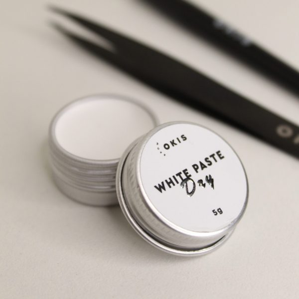 OKIS - White paste for fixing the sketch of eyebrows 5 ml - פסטה משחה לבנה לקיבוע סקיצה של גבות 5 מ"ל - Image 2