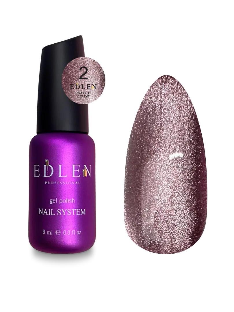 Гель лак Sparkle Cat Edlen 9 ml. №02