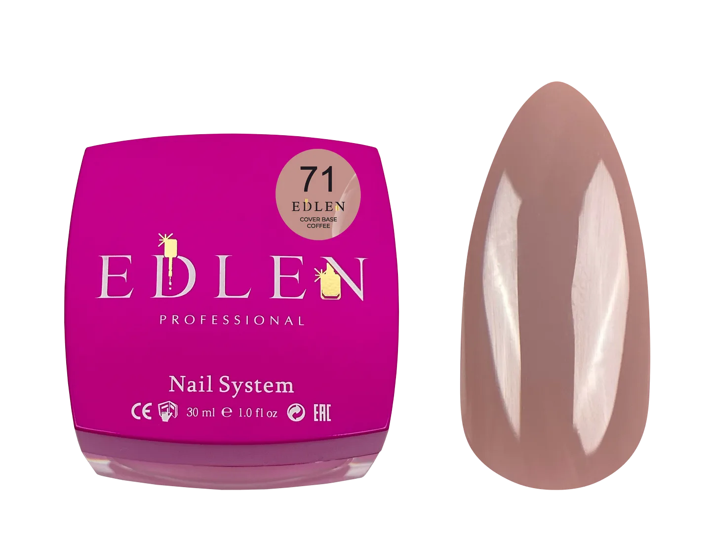Камуфлююча база Cover base Coffee Edlen 30 ml. №71
