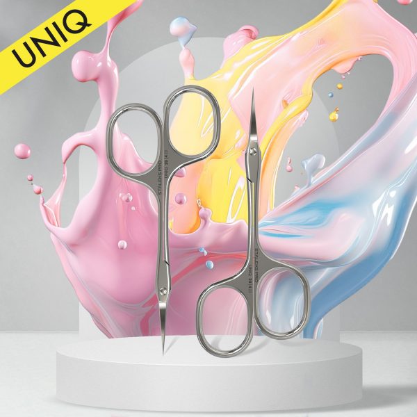 Staleks - Professional cuticle scissors “Asymmetric” UNIQ 20 TYPE 4 - SQ-20/4 - מספריים מקצועיות לציפורן "אסימטרי" UNIQ 20 TYPE 4