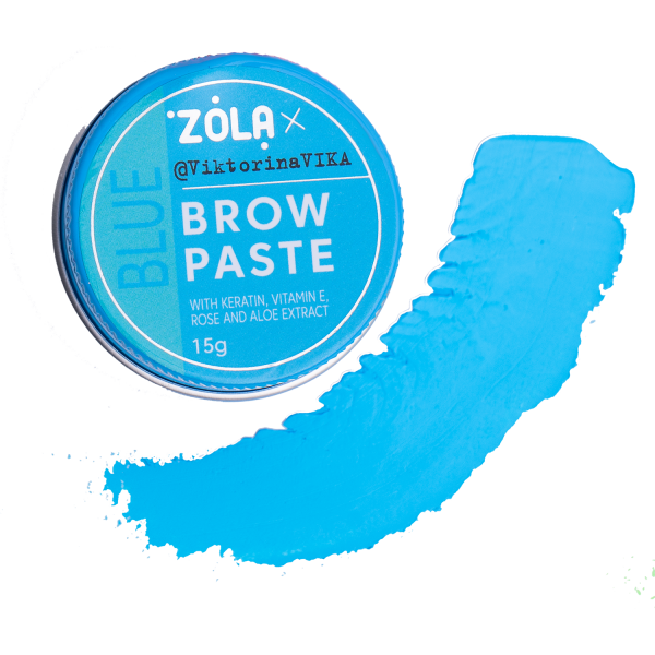 ZOLA - Viktorina Vika contour paste for eyebrows (Blue) 15 GR - משחת פסטה לגבות 15 גרם - צבע כחול