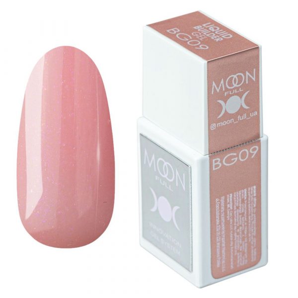 MOON FULL - Рідкий гель для зміцнення та моделювання нігтів Liquid Builder Gel №BG09, 15 мл