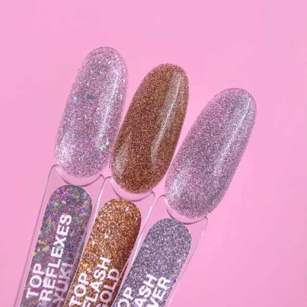 LUNA MOON - Топ для гель-лаку Top Flash Silver 13ml - Image 2