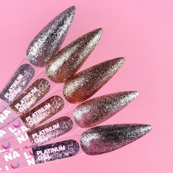 LUNA MOON - Блискітки для нігтів Platinum Gel №3 5ml - Image 2