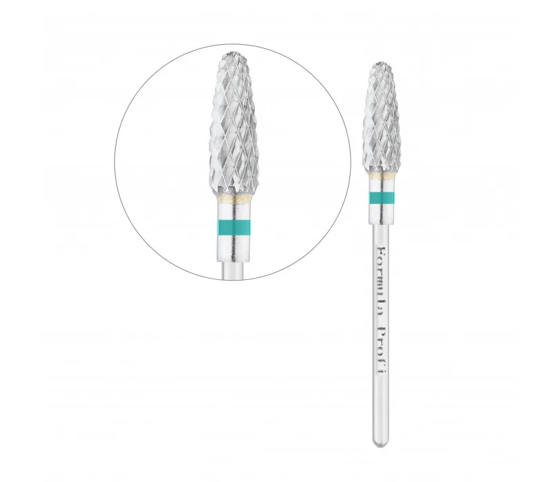 FP - Carbide drill bit Cone (GREEN) for left heand - ראש הסרה קרבייד ירוק לידיים שמאליות