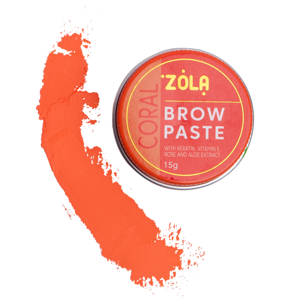 ZOLA - contour paste for eyebrows (coral) 15 GR - משחת פסטה לגבות 15 גרם - צבע כתום
